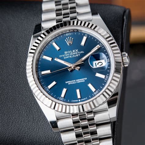 rolex datejust 41 edelstahl blau|Rolex Datejust 41 blue price.